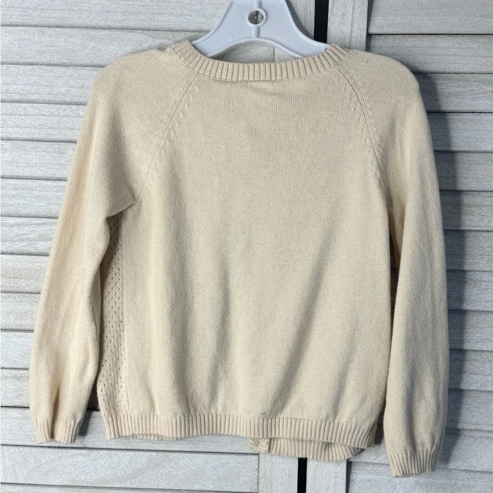Gymboree Girls Oatmeal Knit Cardigan Sweater Button Front Size 3T Neutral